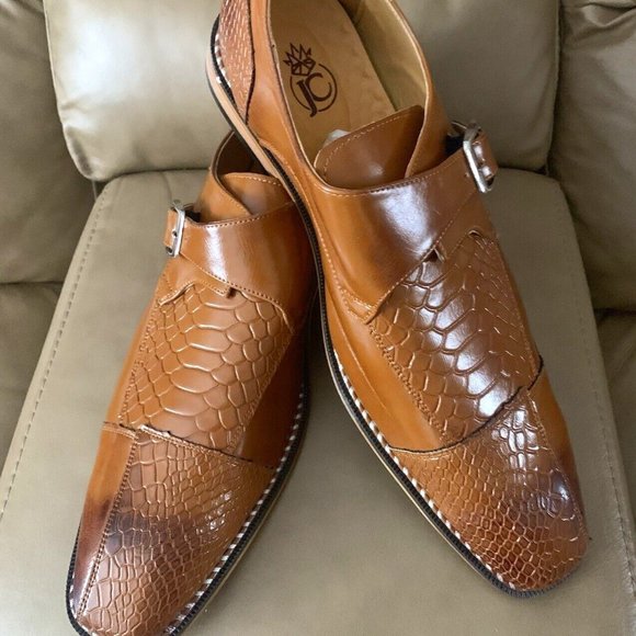 Big Size 12 Men's Crocodile Brogue Formal Business Wingtip pu leather - Picture 2 of 3